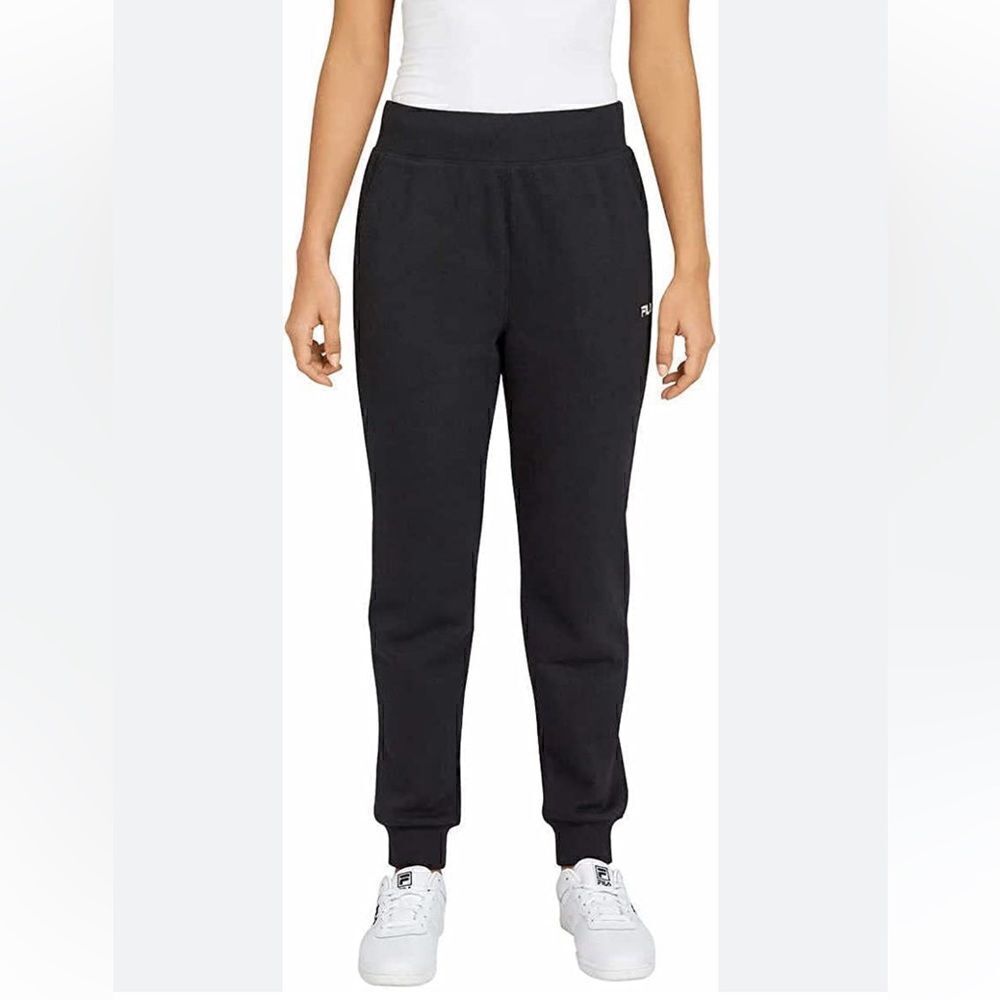 Fila Womens Black Sweatpant Athletic Ankle Joggers